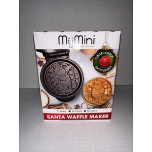 New~"My Mini Waffle Maker"~Limited Edition~Santa‎ Clause Design~Small~5" Plate